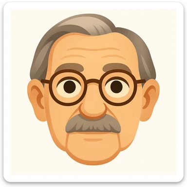 Reduce the number of freckles and age spots, and make the portrait less realistic and more stylized, keeping an emoji-like look and Hans Jonas resemblance. sticker