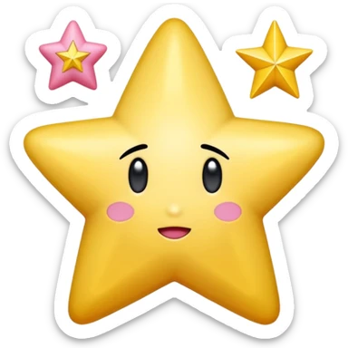 Kirby encima de una estrella  sticker