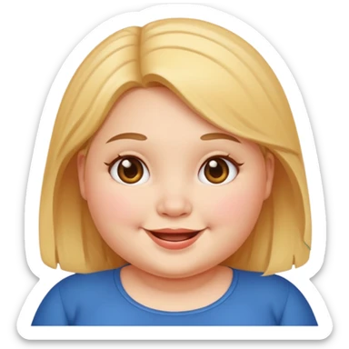 Chubby face girl sticker