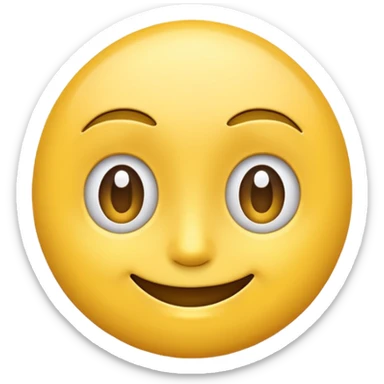 raised eyebrow emoji but with a smile sticker