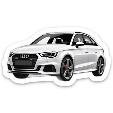 Audi S3 sportback blanche sticker