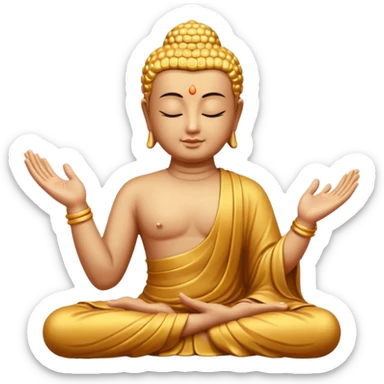 Buddha makes a namaste  sticker
