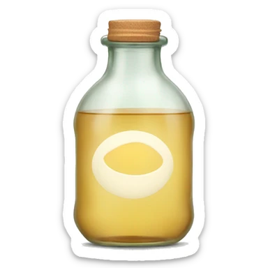 glass bottle with light colored tea sticker