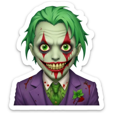 zombie joker  sticker