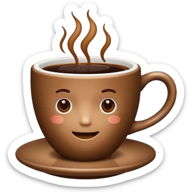 emoji for cup coffee has one object sticker