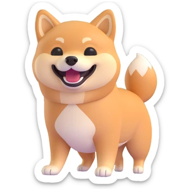 shiba inu, laughing sticker