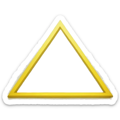 yellow triangle thats filled wih yellow sticker