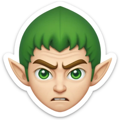 Angry elf sticker