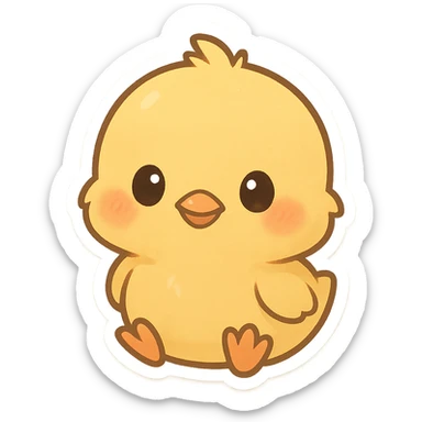 Baby chick sticker