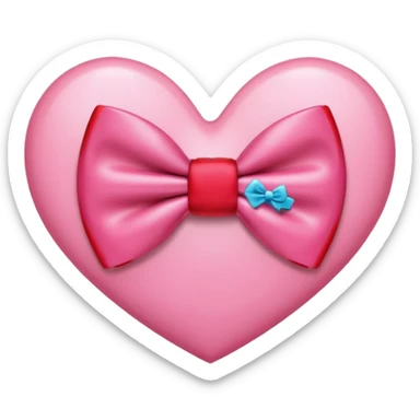 Pink heart with bow tie  sticker