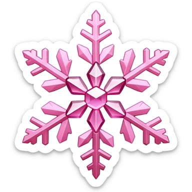 snowflake with pink color  sticker