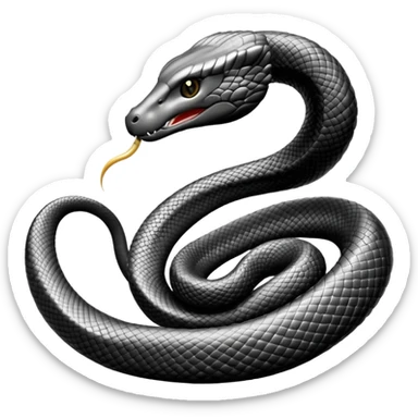 Faça o ouroboros a cobra comendo seu próprio rabo em preto e branco de forma bonita sticker