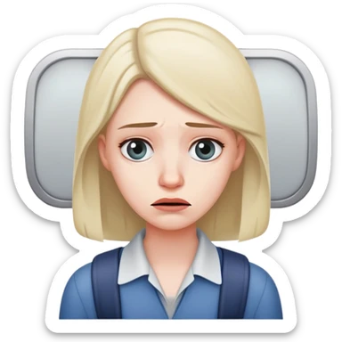 Airplane passenger who needs help sticker