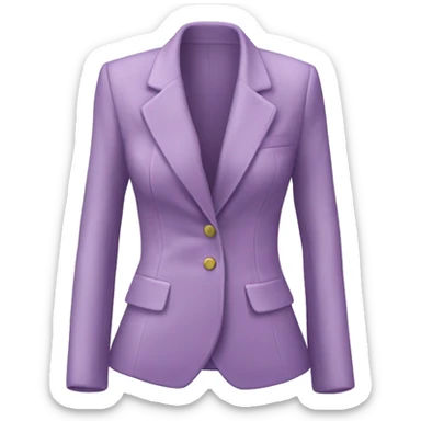 Realistic isolated pair of light purple lavender velvet feminine fashion blazer.  sticker