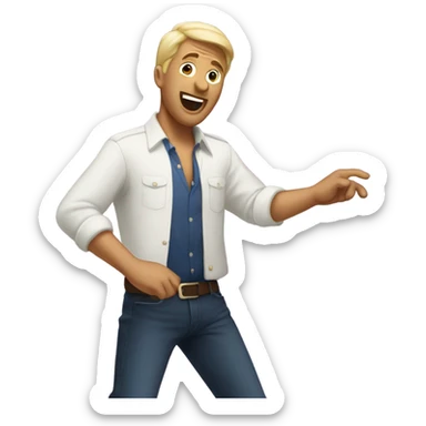 Man dancing macarena sticker