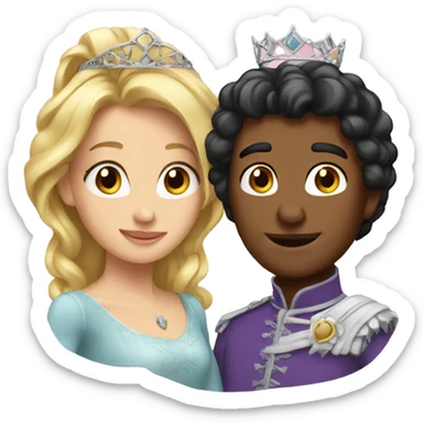 woman princesses couple  sticker