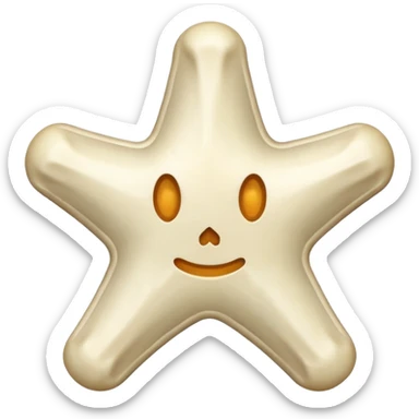 starshape made of bone. no face . no outer ridge. no eyes. no. nose. no mouth sticker