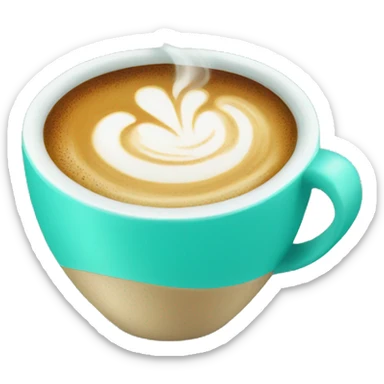 Coffee in Tiffany’s blue cup sticker