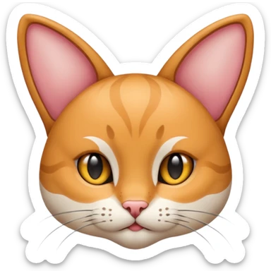 draw ears like a cat's sticker