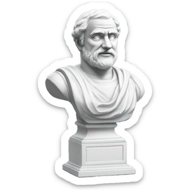 White italian bust statue holding a playstation controller sticker