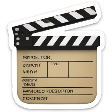 directors clapboard beige sticker