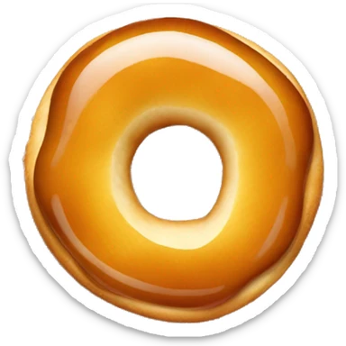 Single bagel dipped in honey sticker