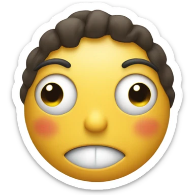 Smiley face pulling on bottom eyelids sticker