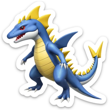 Sharpedo-Garchomp-Ampharos-Rhypherior-Sceptile-fusion sticker