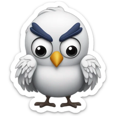 Tottenham Hotspur mascot chirpy blinded with rage sticker