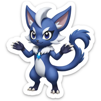 Meowstic-Noibat-Absol-fusion (full body) sticker