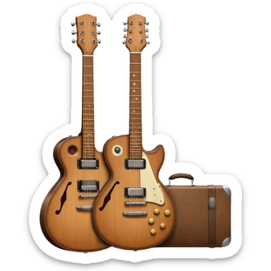 electro guitar with case sticker