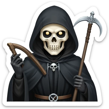 grim reaper with scythe sticker