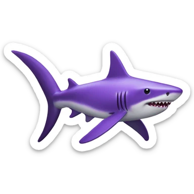 A purple shark with lazereye sticker