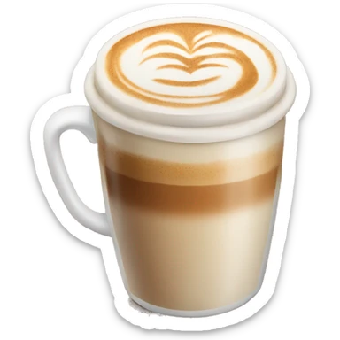 A beautiful coffee latte  sticker