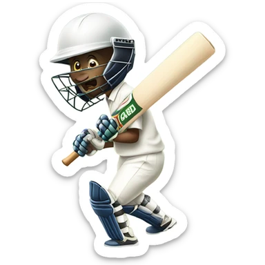 A cricket bug playing cricket sticker