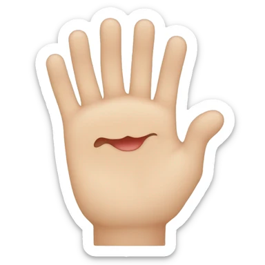 Saliva control hand sticker