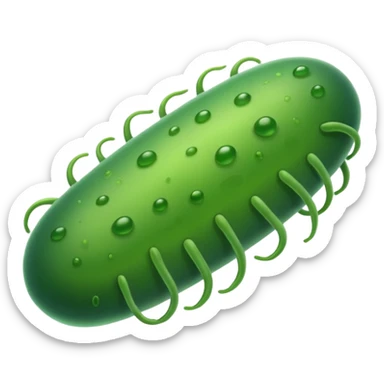 bacteria verde y sola sticker