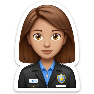 Brown hair brown eyes light skin female journalist sticker