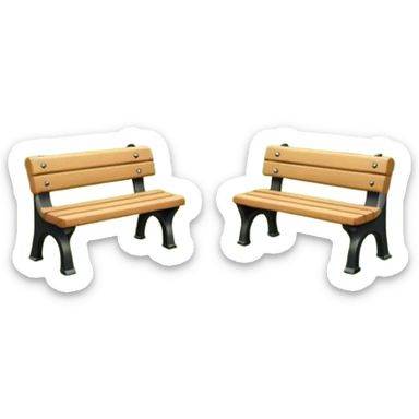 park with benches sticker
