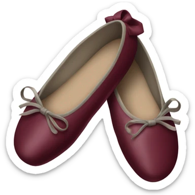 burgundy ballet shoes sticker