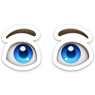 scanning with eyes blue rays sticker