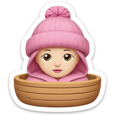 Sauna-hat pink sticker