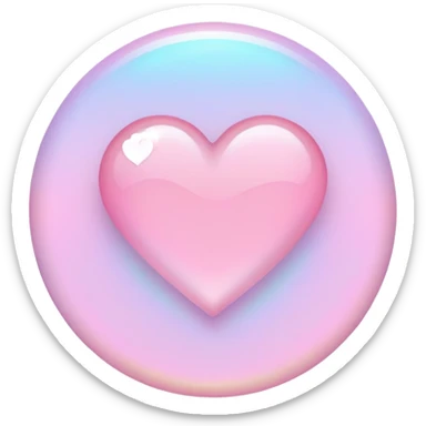 Iridescent pastel pink romantic formal elegant sophisticated cultured neat pretty beautiful nifty app icon with tiny heart  sticker