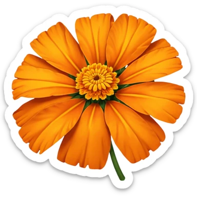single marigold flower sticker