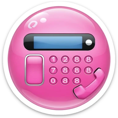 pink phone call \caller id bubble sticker