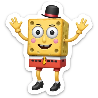 bob esponja bailando sticker