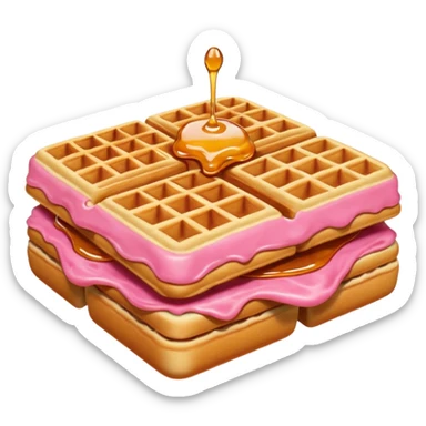 waffle wich dough is pink sticker