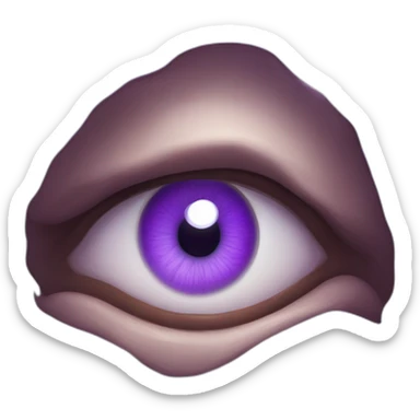 majestic godly violet iris eyeball without eyelid sticker