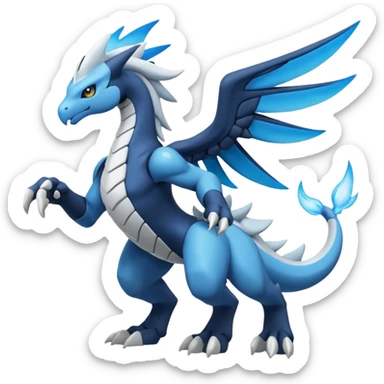Inteleon-Amaura-Zekrom-Pokémon-fusion (full body) sticker