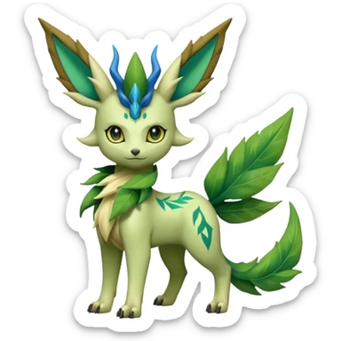Vul-Amaura-Leafeon-Fakémon-Digimon-fusion (full body) sticker